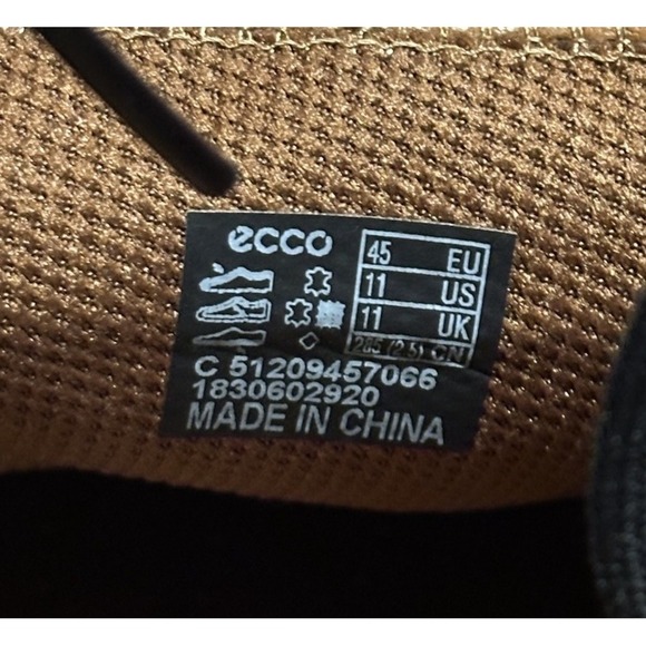 Ecco Kenton Derby Tie Black Leather Oxfords Dress Shoes Mens 11 - Picture 10 of 10